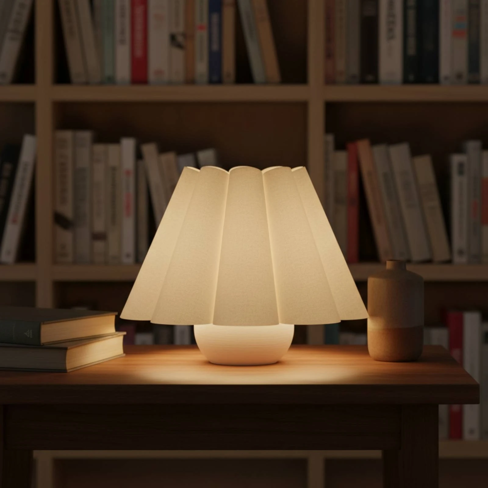 Petal Lamp Shade Fluted Textile Lampshade Replacement Lampshade Flower-Shaped Small Lamp Shade Decorative for Bedroom, Hotel