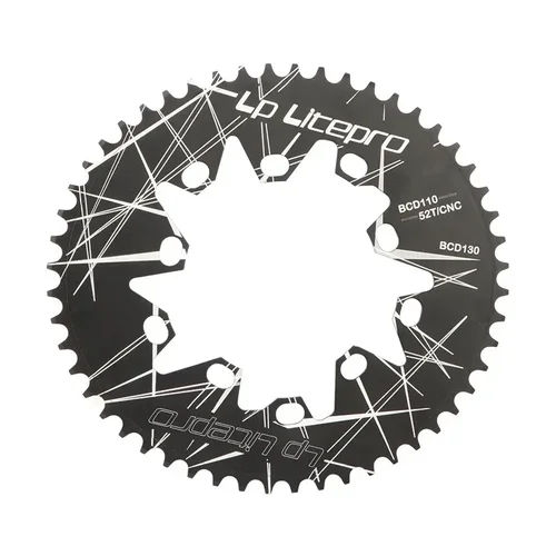 Imagen 2 del producto Litepro 110BCD 130BCD plato ovalado 110/130MM 52/54/56/58/60T para bielas de bicicleta plegable Brompton rueda dentada de bicicleta de carretera