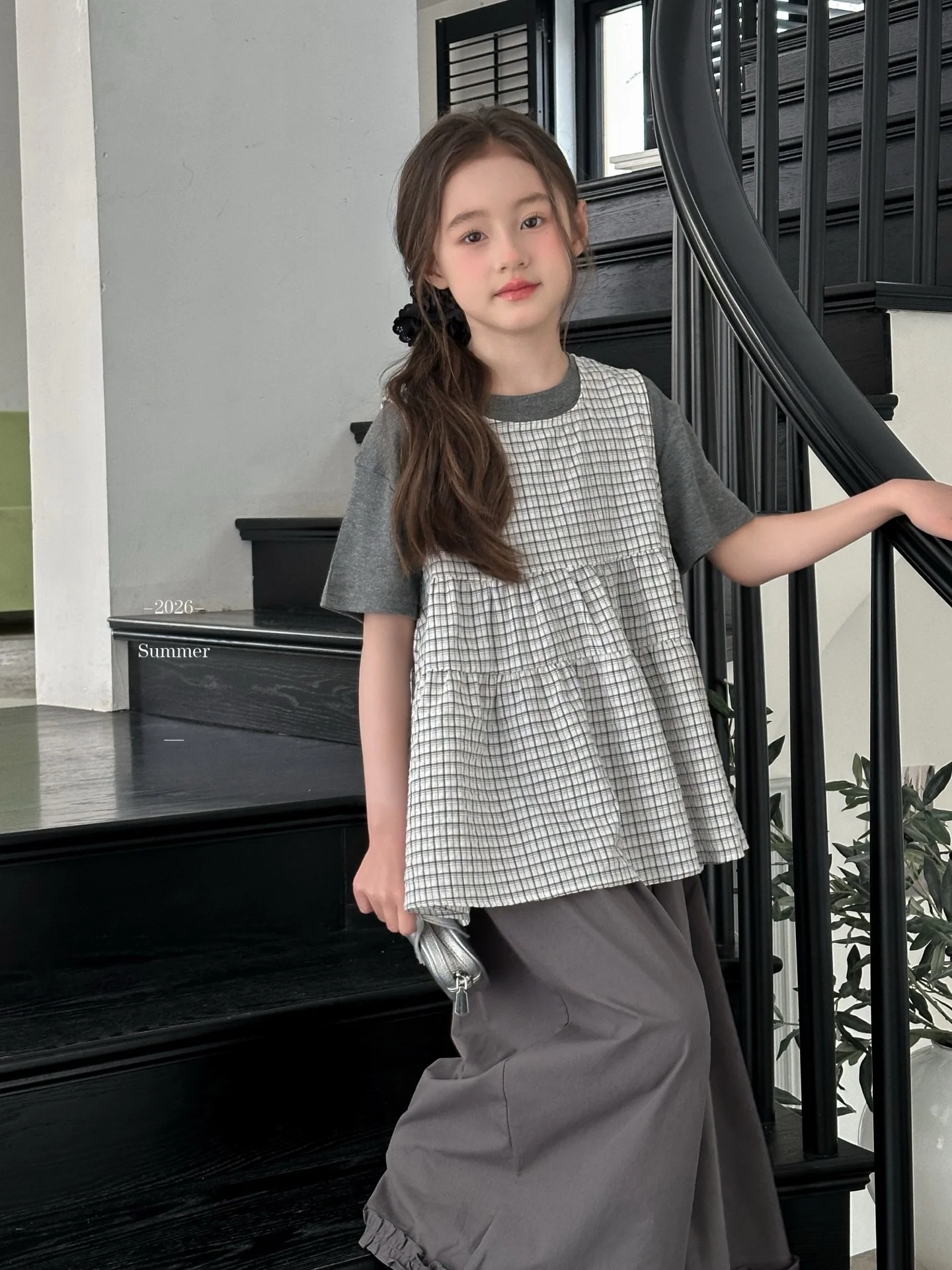 girls-plaid-vest-wide-leg-pants-two-piece-set-trendy-children's-clothing-autumn-winter-for-5-17-years-old-kids