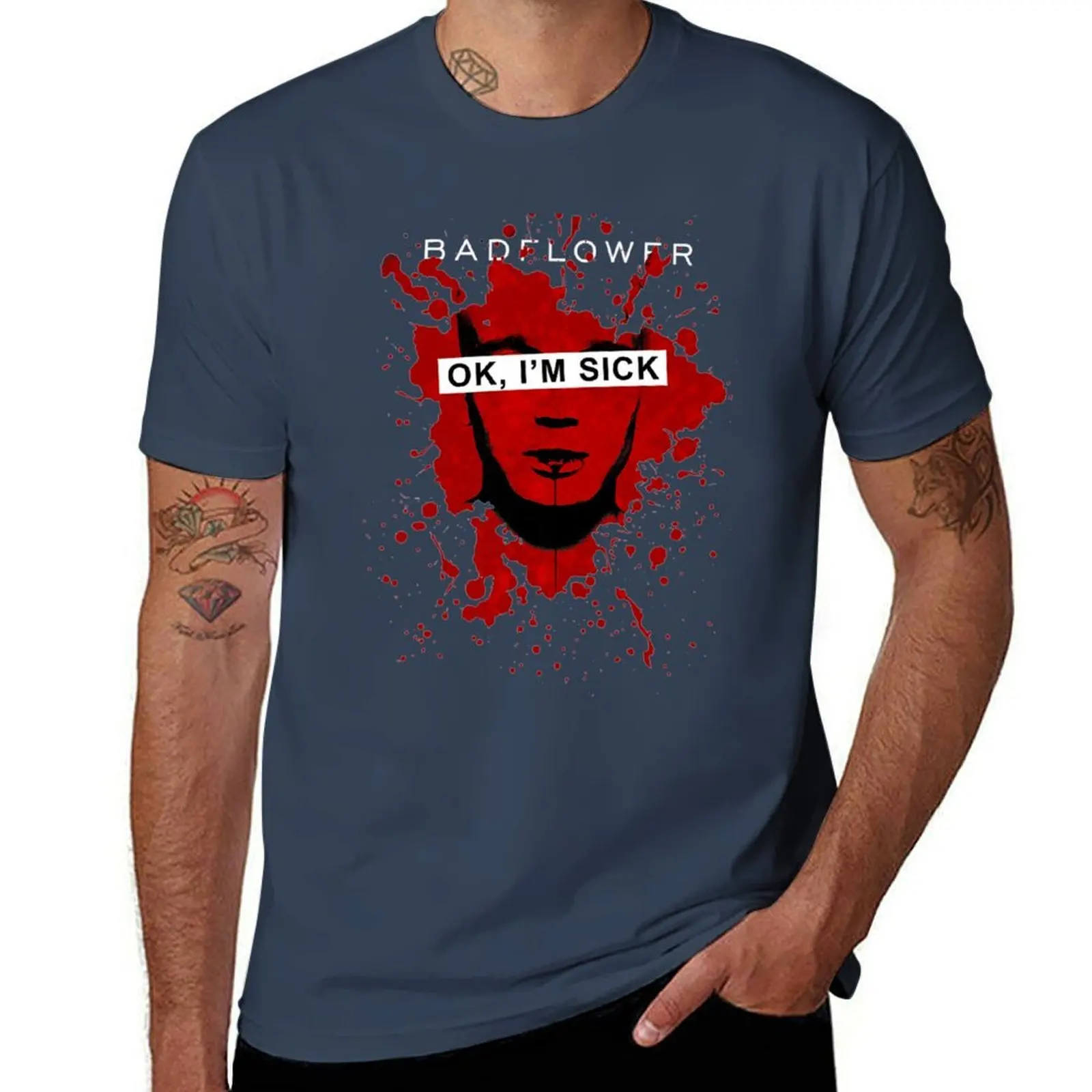 

OK, Sick Anniversary I'm Badflower T-Shirt Breathable Mesh Panel T-Shirt