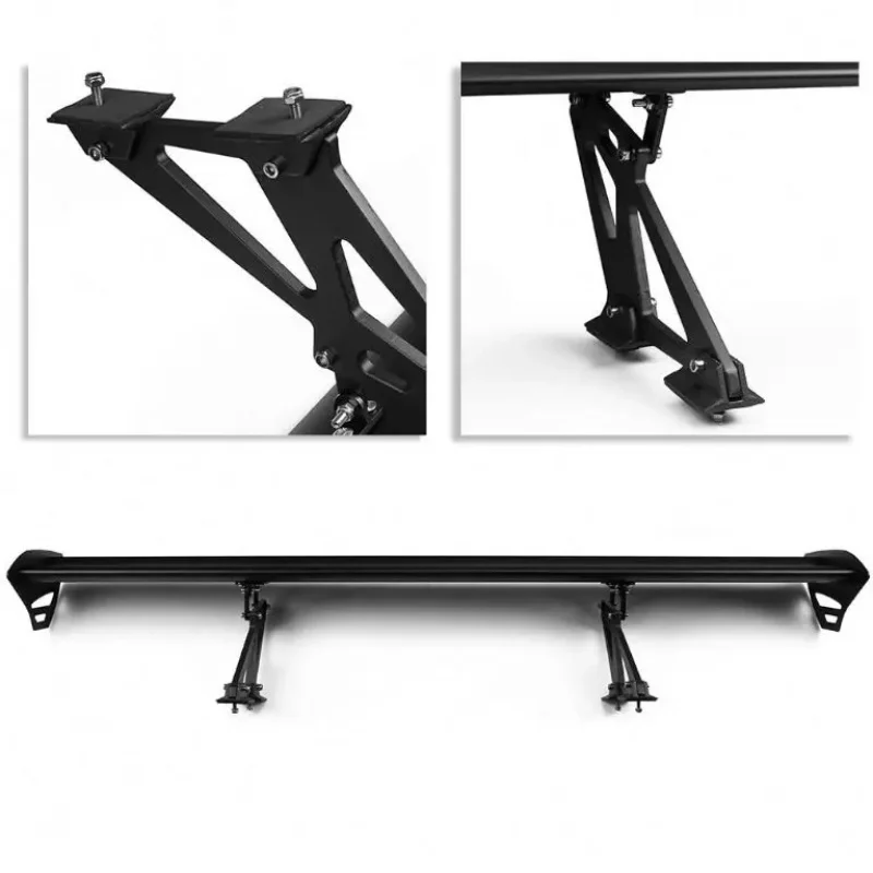High Quality Universal Aerodynamic Rear Spoiler Wing With Adjustable Bracket Car Exterior Modification Parts