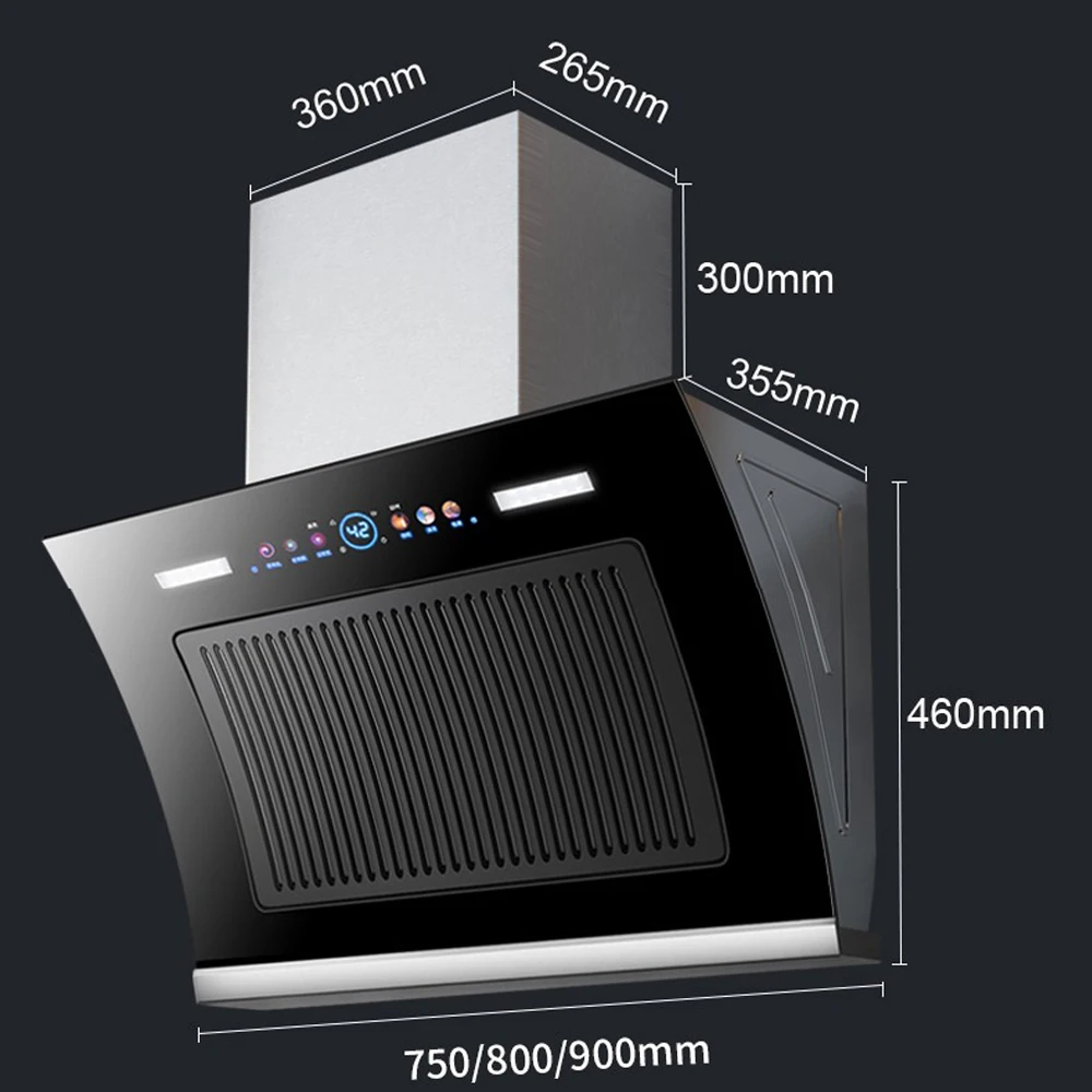 المطبخ الدخان شفط هود محرك مزدوج النازع Cocina Campana قوي شفط غطاء فوق البوتاجاز لإخراج الأدخنة Aspiratore Cucina Cappa