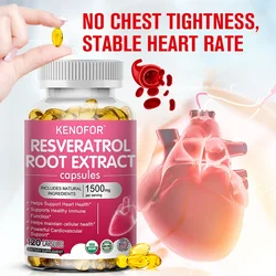 Resveratrol Capsules - Contains Brain-Supporting Antioxidants - Promotes Cardiovascular Health - Maximum Benefits