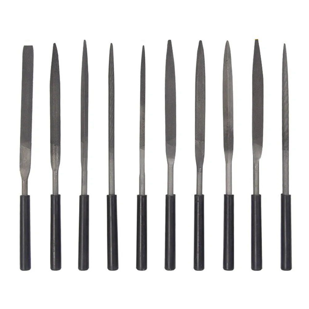 10 Piece Needle File Set Industrial Tweezers Glass Shaping Diamond Carving Art Craft Use Comfortable Grip Fine Detail Work