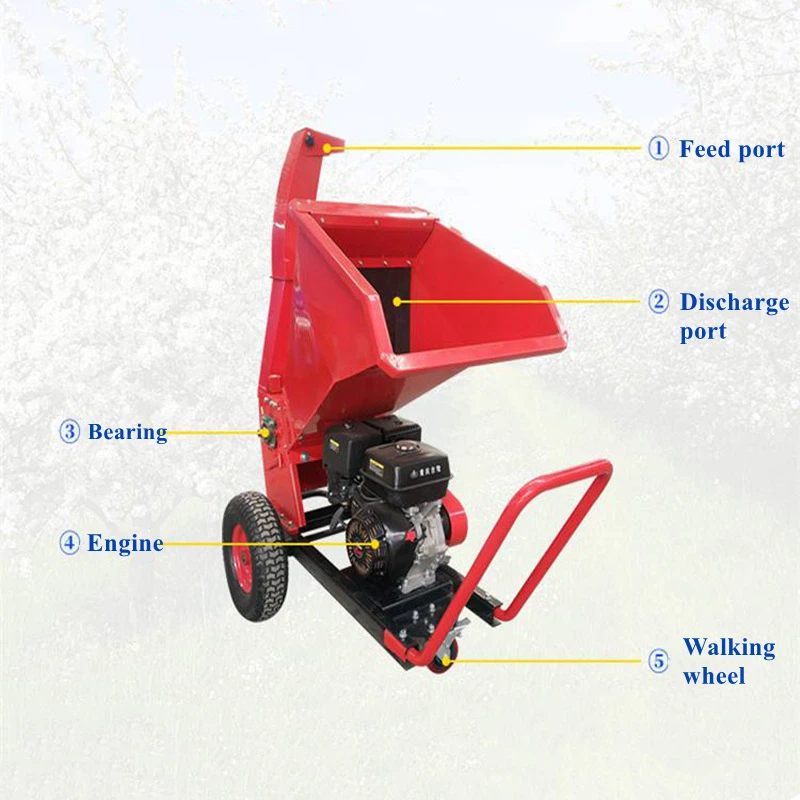 Hot selling wood chipper garden shredder wood chipper machines mobile wood chipper