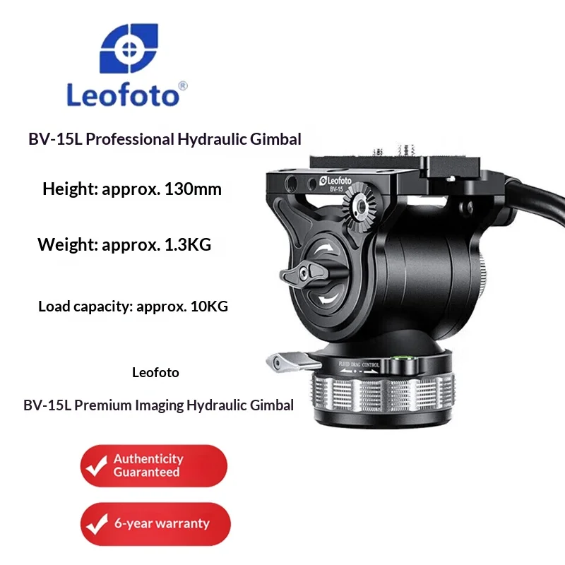 

Leofoto BV-15/L Professional Camera Video Long-Reach Lens Bird Photography Smooth Damping Hydraulic Gimbal