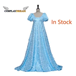 Daphne Dress Daphne Cosplay Costume Ball Gown Victorian Fancy Gown Blue Lace Dress Regency Dress Jane Austin Dress Tea Party