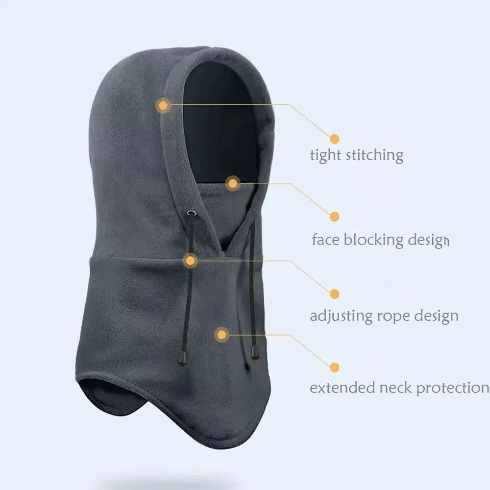 Fashion Polar Fleece Balaclava Warmer Windproof Winter Hat Full Face Ski Mask Caps Women Man view 4