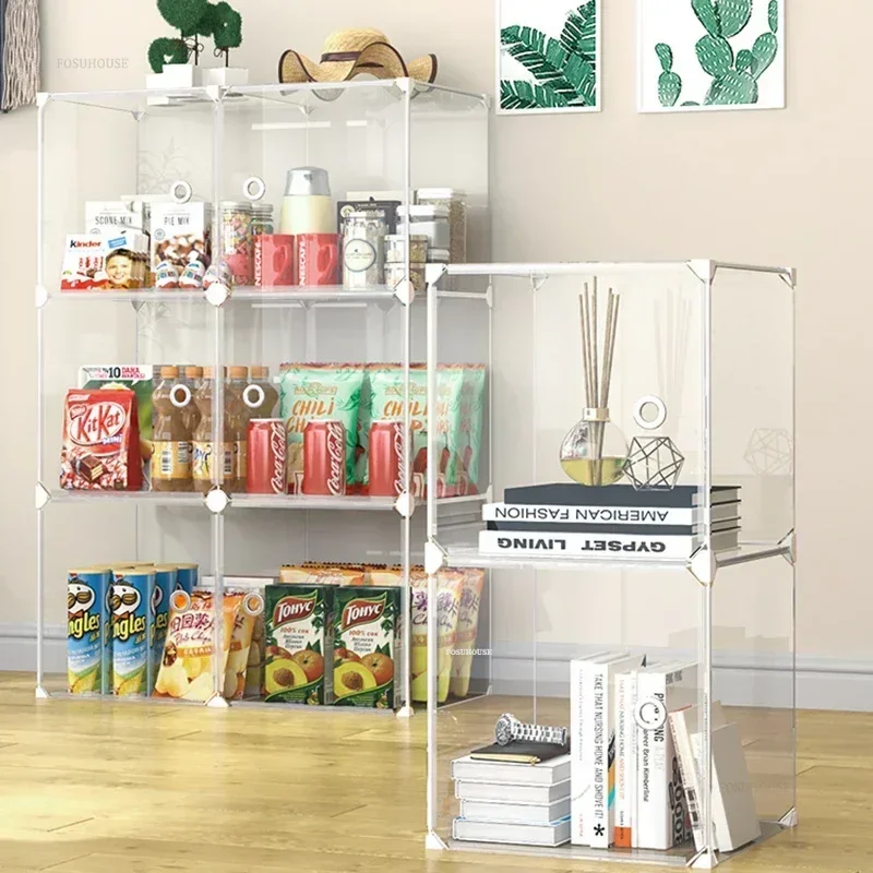 #Simple Transparent Wardrobes Bedroom Living Room Storage Cabinet Simple Plastic Storage Box Home