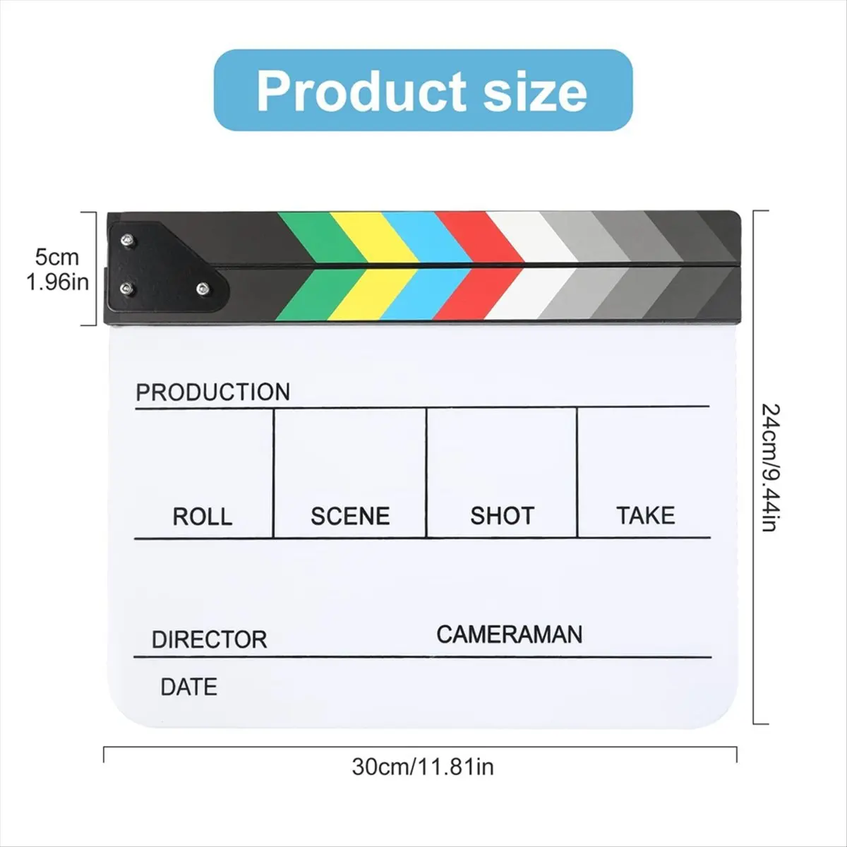 A42F Film Board Delicate Texture Colorful Director Video Scene Clapperboard Acrylic Dry Erase Movie Film