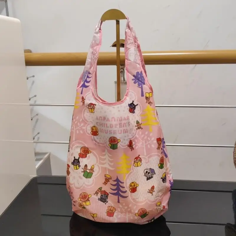 Japanese Anime Anpanman Portable Foldable Handbag Waterproof High-Capacity Supermarket Eco-Friendly Shopping Bags Holiday Gifts view 6