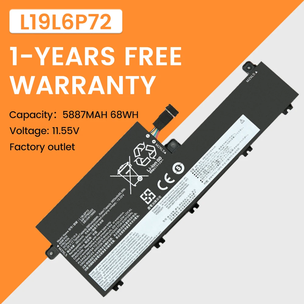 L19L6P72 L19C6P72 Laptop Battery For Lenovo ThinkPad T15p 1st Gen ThinkPad P15v 1st Gen 20TN 20TM 20TQ 20TR Series