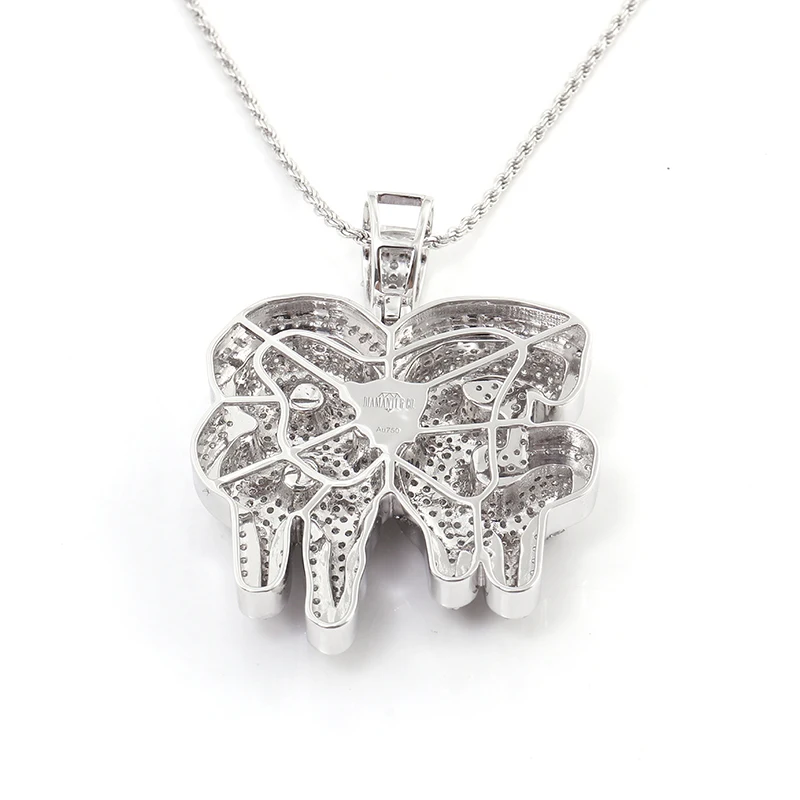 Provence 3D Hip-Hop Logo Pendant DEF/VS lab diamonds White Gold Streetwear Rapper Jewelry DIY Number Pendant Personalized Custom