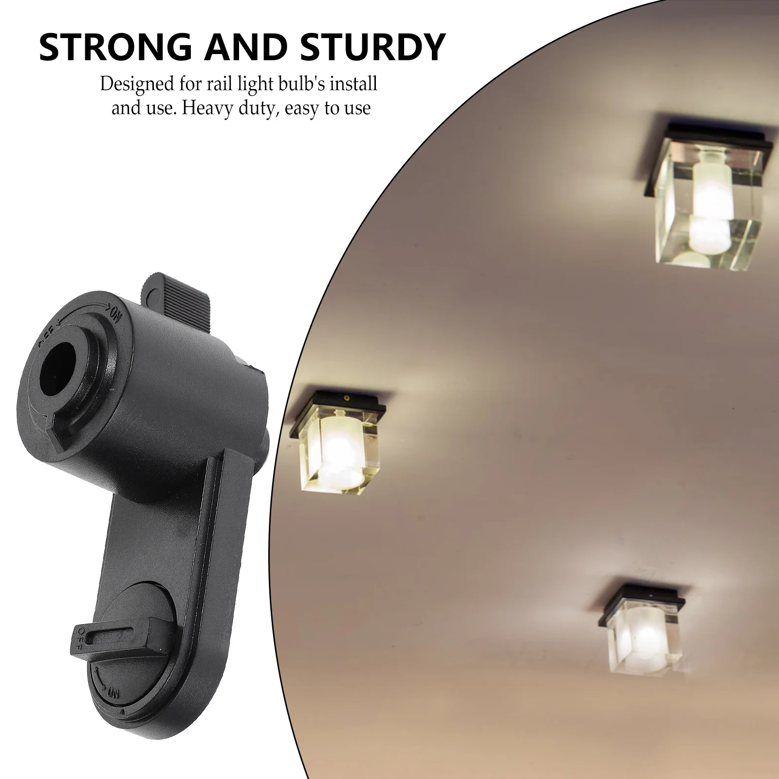 Pc Material Track Light Adapter Heavy Duty Rail Connector with 2 Conduct Wires Perfect Fit for Bulb Use Reliable Electrical