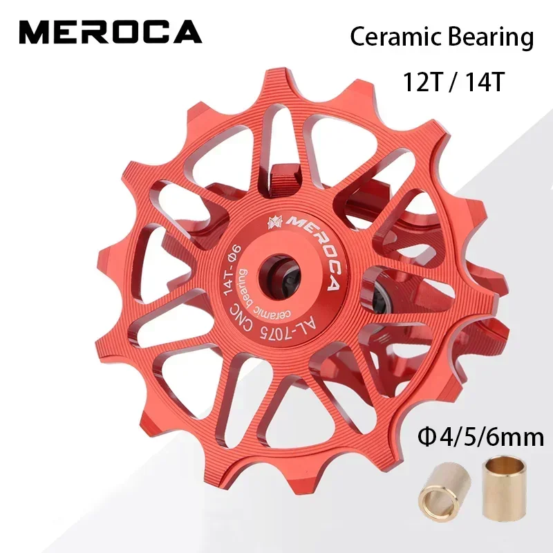 12 14T Road Bike Ceramic Bearing Pulley 8V 9V 10V 11v Rear Derailleur Guide Wheel for Sram Shimano Mountain Bike Derailleur