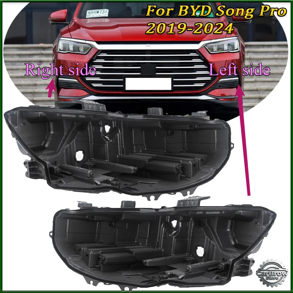 

Headlight Base For BYD Song Pro 2019 2020 2021 2022 Headlamp Rear House Cover Auto Headlight Black Back Rear Shell