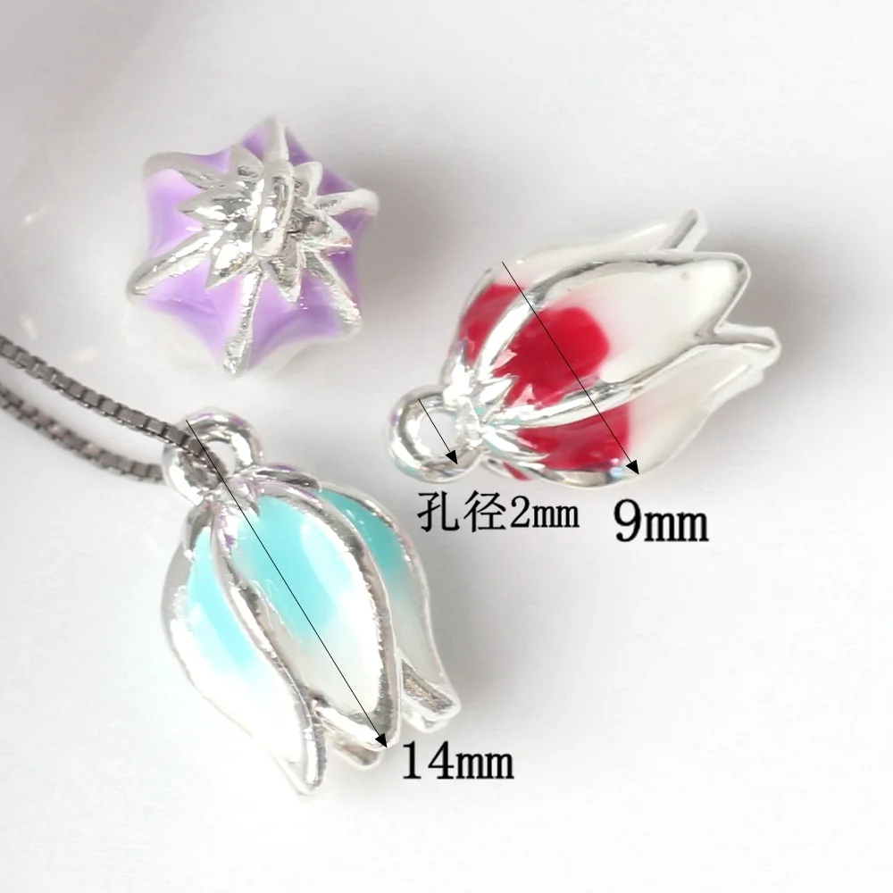 Min order 30pcs/lot flower shape fashion alloy necklace/earrings charms diy jewelry accessory pendants