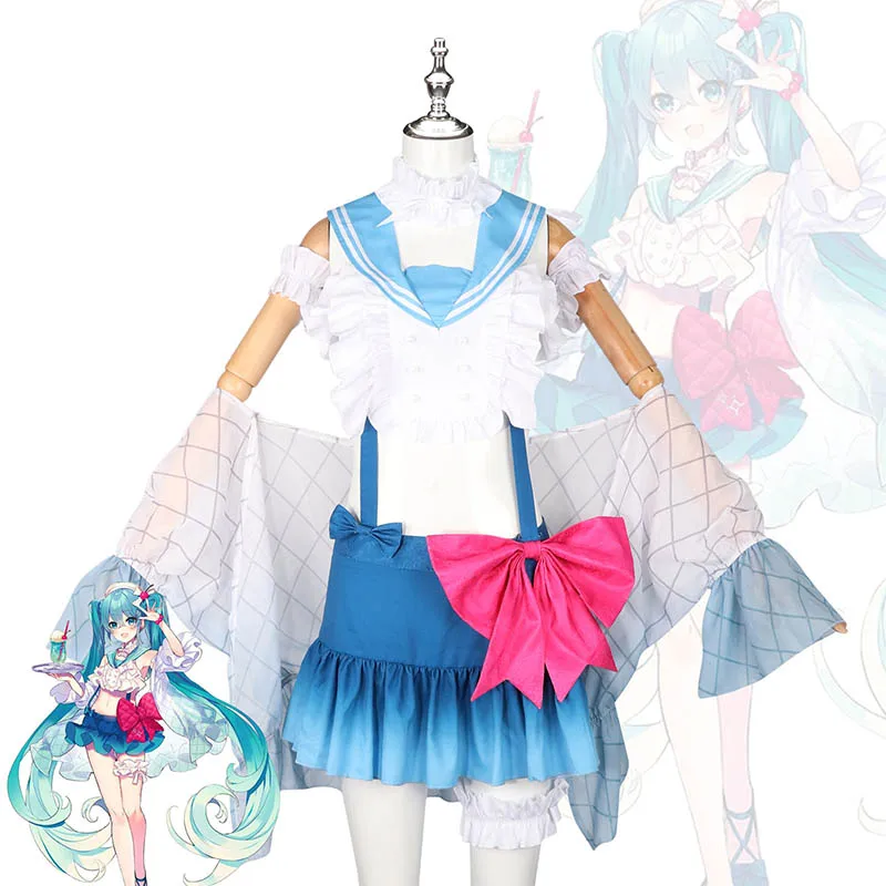 

Anime Miku Cosplay Costumes Fresh And Sweet Women's Clothing Uniform Role Play Uniform Halloween Party Dressing For Women