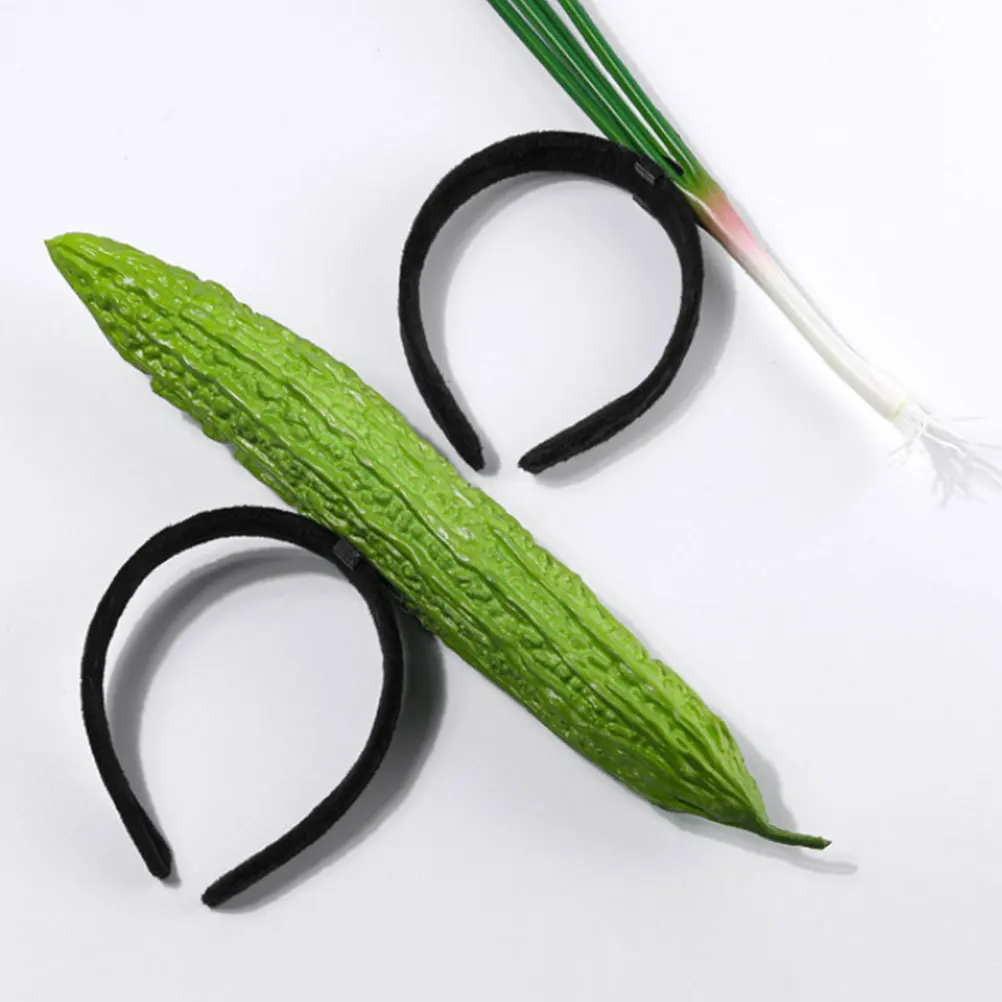 

Creative Bitter Gourd Headpiece Comfortable Fit Halloween Headband Fun Festival Hair Accessories for Women Party Decorations