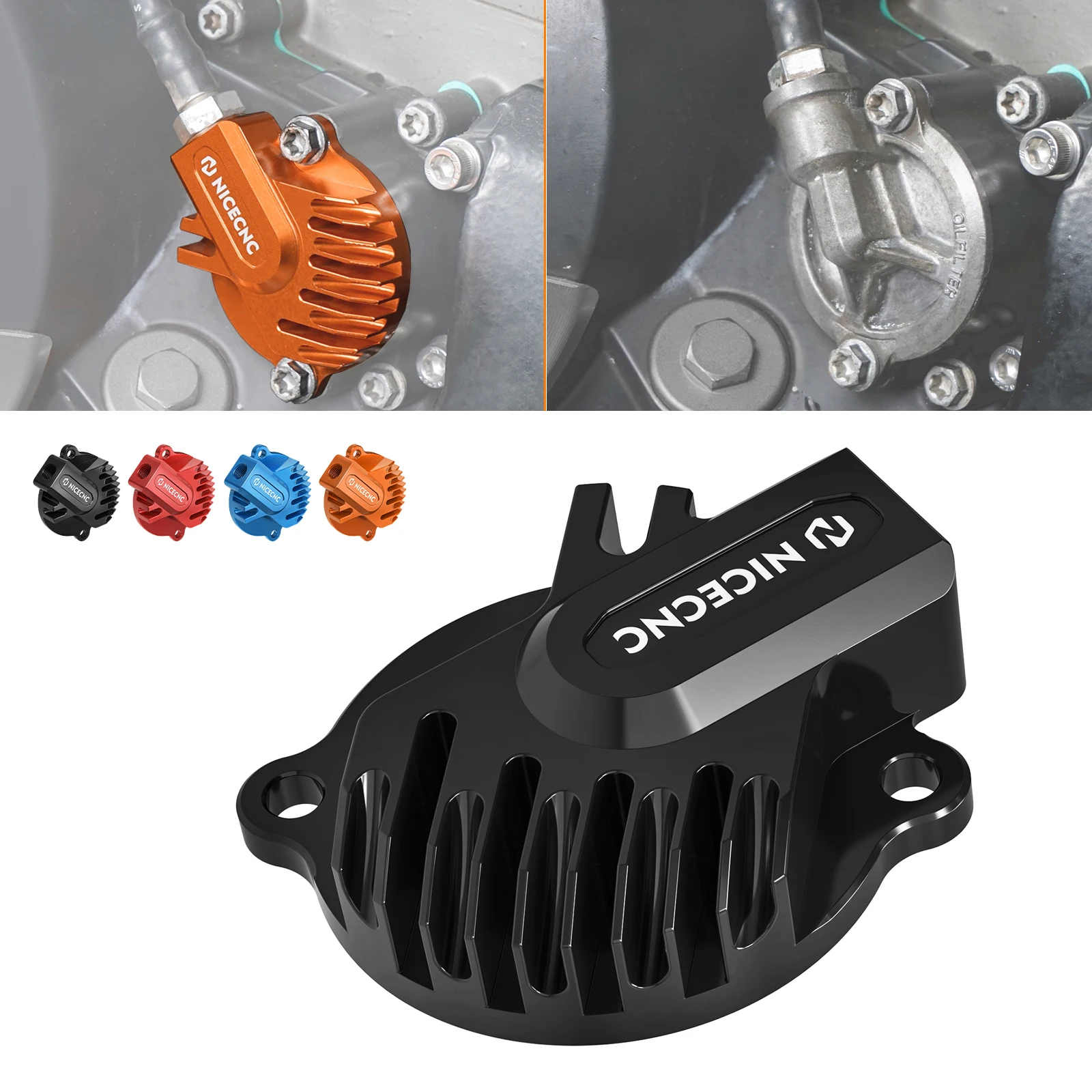 

Motorcycle Finned Oil Filter Cap for KTM 690 SMC R 690 Enduro R 12-24 Husqvarna 701 SM 701 Enduro 16-24 GasGas 700 ES/SM 22-24