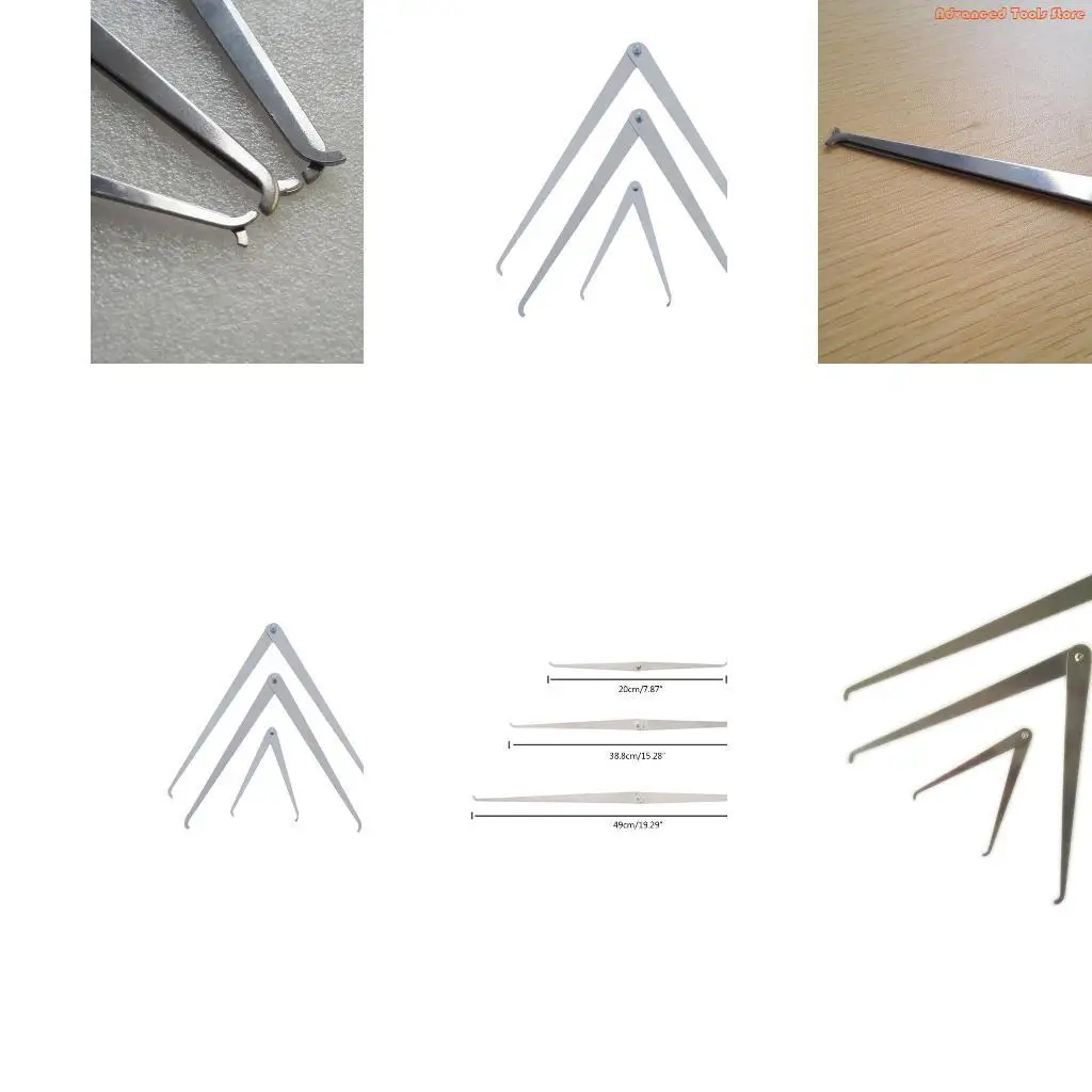 Clay Caliper Stainless Steel Straight Leg Inside Clay Caliper for Clay Modelling W91B