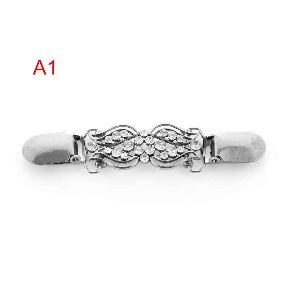 

Fashion Retro Winter Crystal Sweater Blouse Pin Shawl Brooch Duck Clip Clasps Cardigan Clip