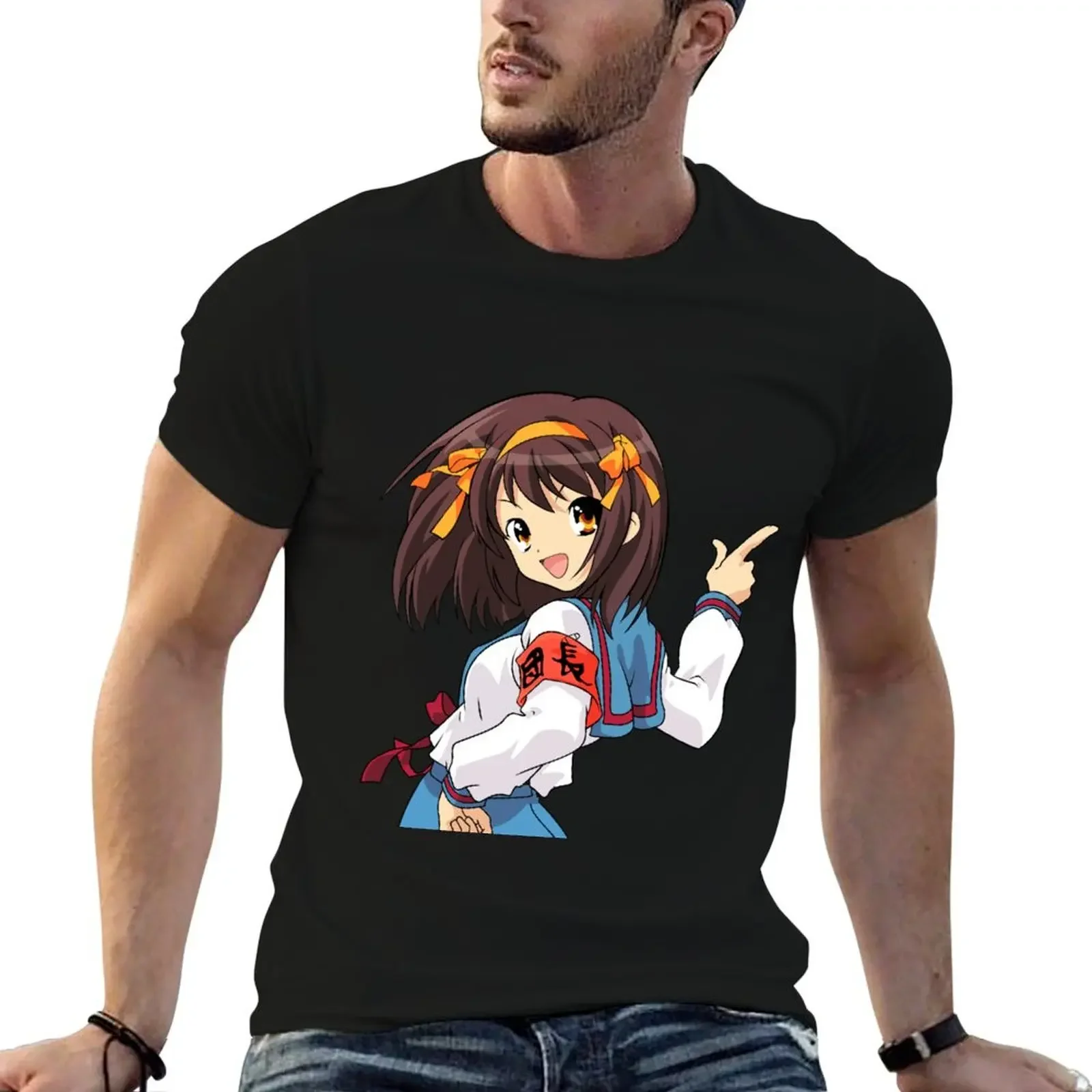 Haruhi Suzumiya T-Shirt cute clothes anime shirt gifts for boyfriend mens fashion