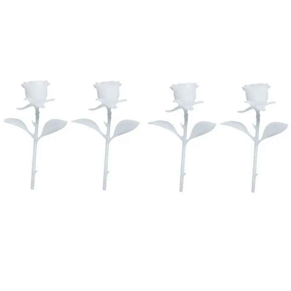 4Pcs DIY Handmade Crystal Rose Ornament Mini Rose Decoration 30Mm Creative Cute Gift for Home Craft Fun Crystal Resin Drops Art