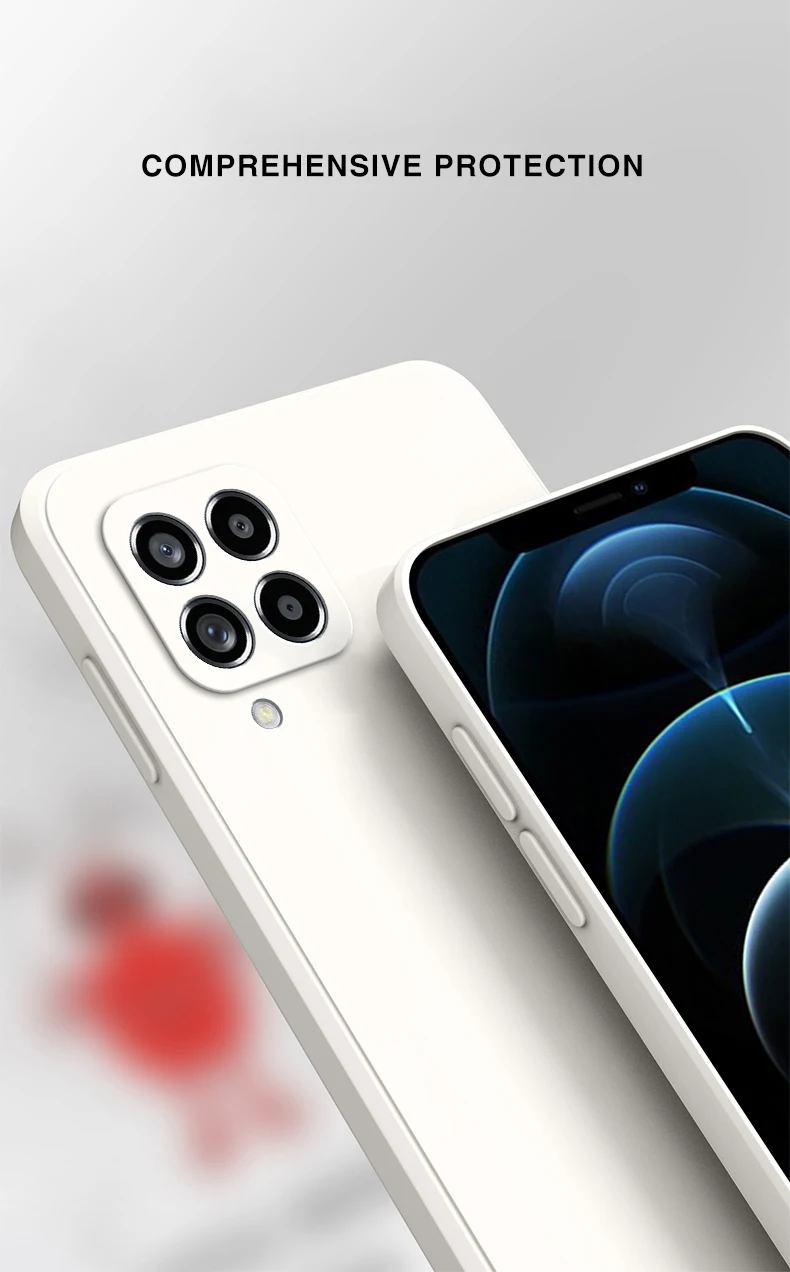 Funda Platz Telefon Fall für Samsung Galaxy A22 4G M22 M32 4G Flüssigkeit Silikon Fundas Kamera Schutzhülle zurück Abdeckung Fall – Detail 10