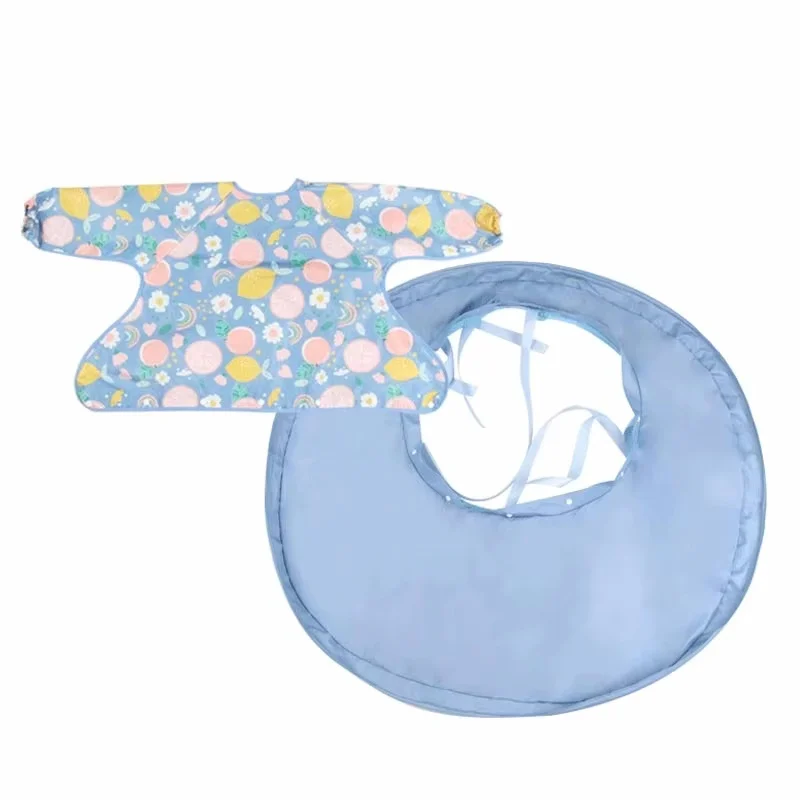 Couverture de Table d'alimentation pour bébé, pour chaise haute, bavoir pour tout-petits, anti-désordre, Smock à manches longues, se fixe au tapis d'alimentation, tapis de Table pour bébé