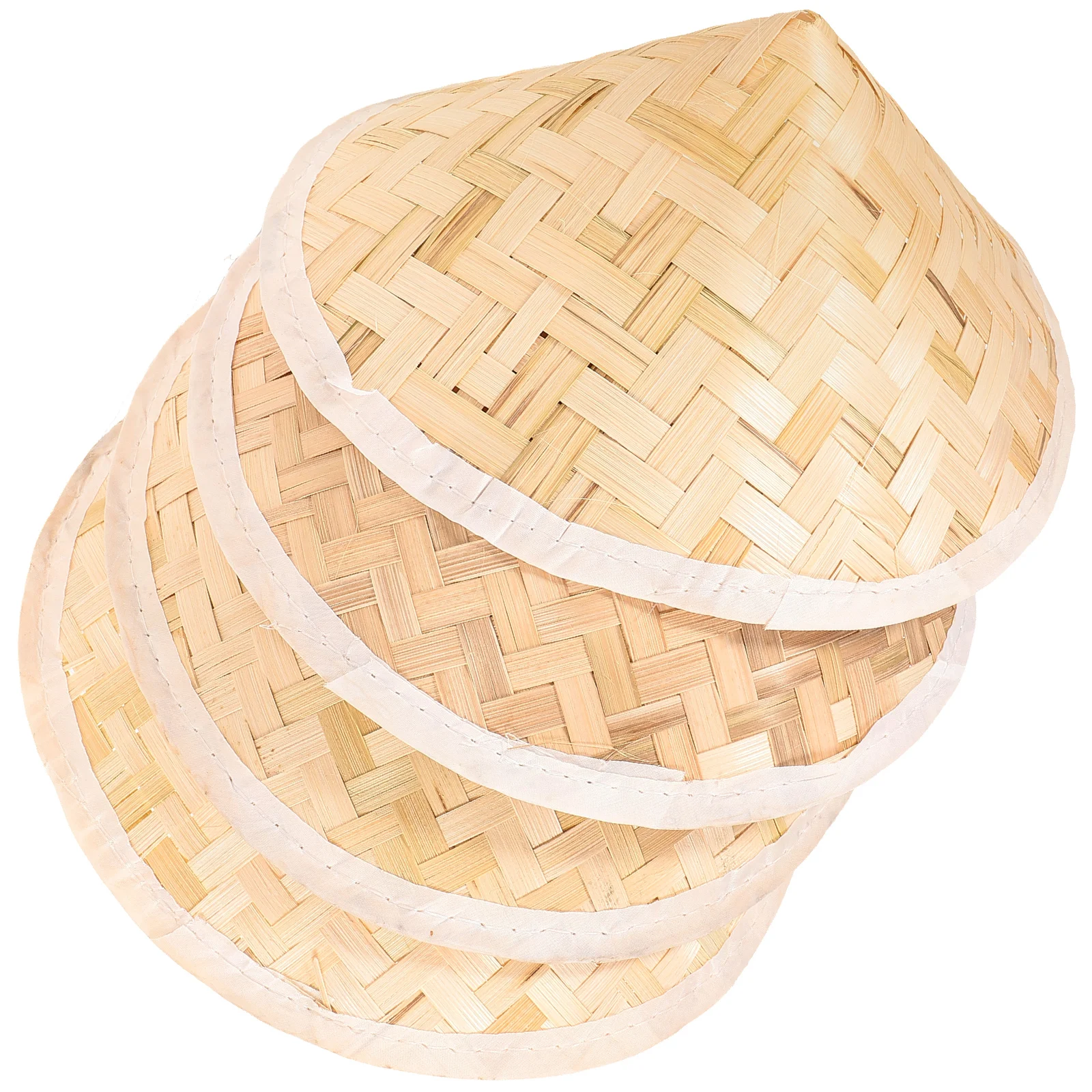 

4 Pcs Bamboo Hat Beautiful to Wear Hats Weaving Straw Breathable for Kids Bamboo Conical Children's Summer Sun