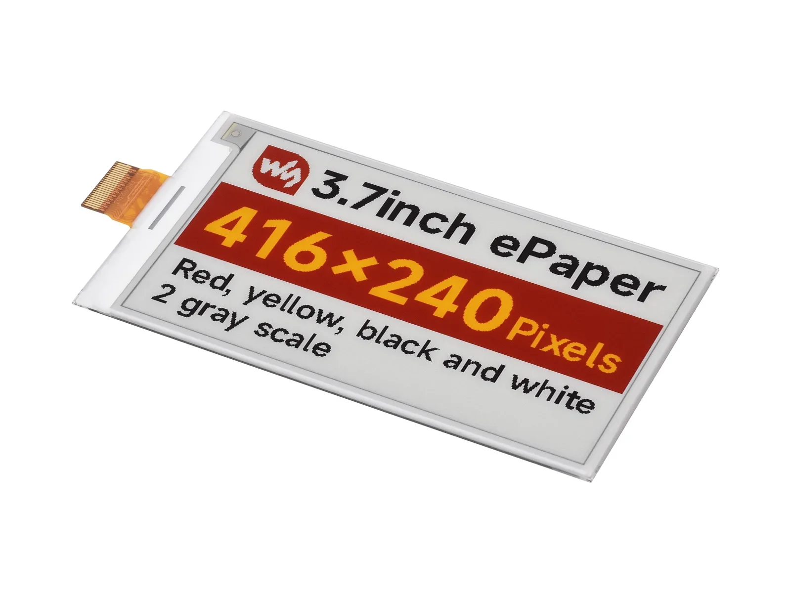 Tampilan E-paper 3.7 Inci Asli (G), Tampilan E-ink, 416X240 Merah/Kuning/Hitam/Putih, SPI, untuk Raspberry Pi/Jetson Nano/Arduino