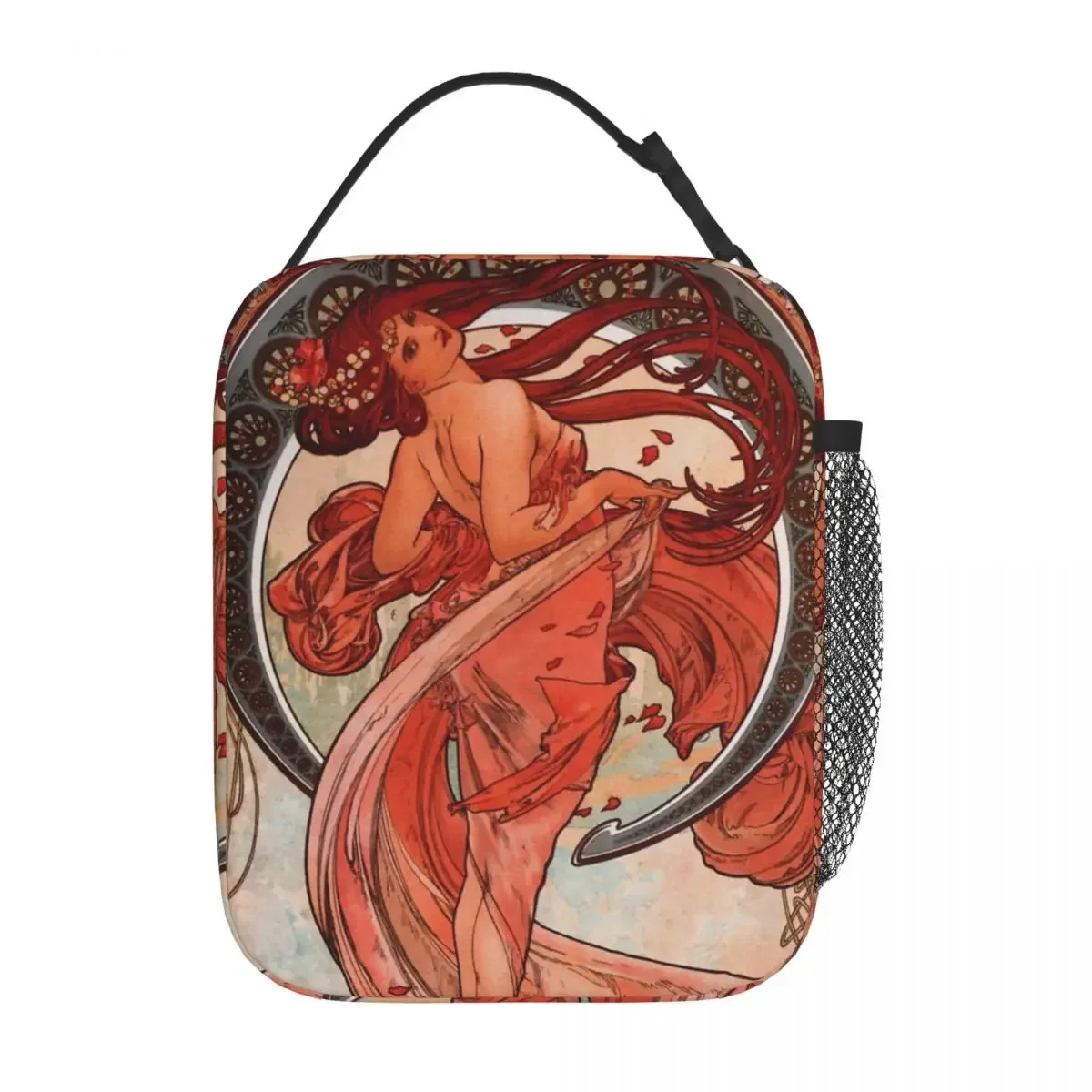 

Insulated Lunch Box Dance By Alphonse Mucha Merch Famous Oil Painting Lunch Food Box Y2K Thermal Cooler Bento Box For Office