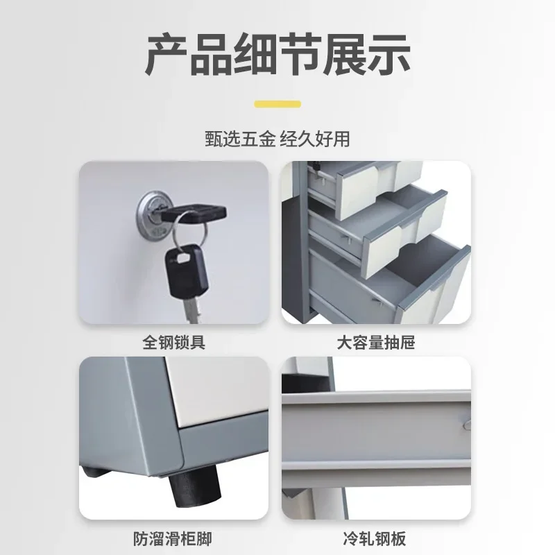 مكتب الموظفين مع أدراج خزانة ملفات مكتبية بسيطة وحديثة مقعد الموظفين #3