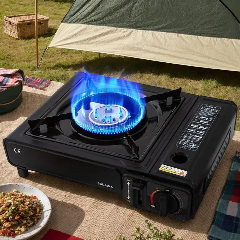 

Picnic Outdoor Cassette Gas Stove Portable Camping Stove With Storage Box Automatic Ignition Burner For Camping Picnic BBQ