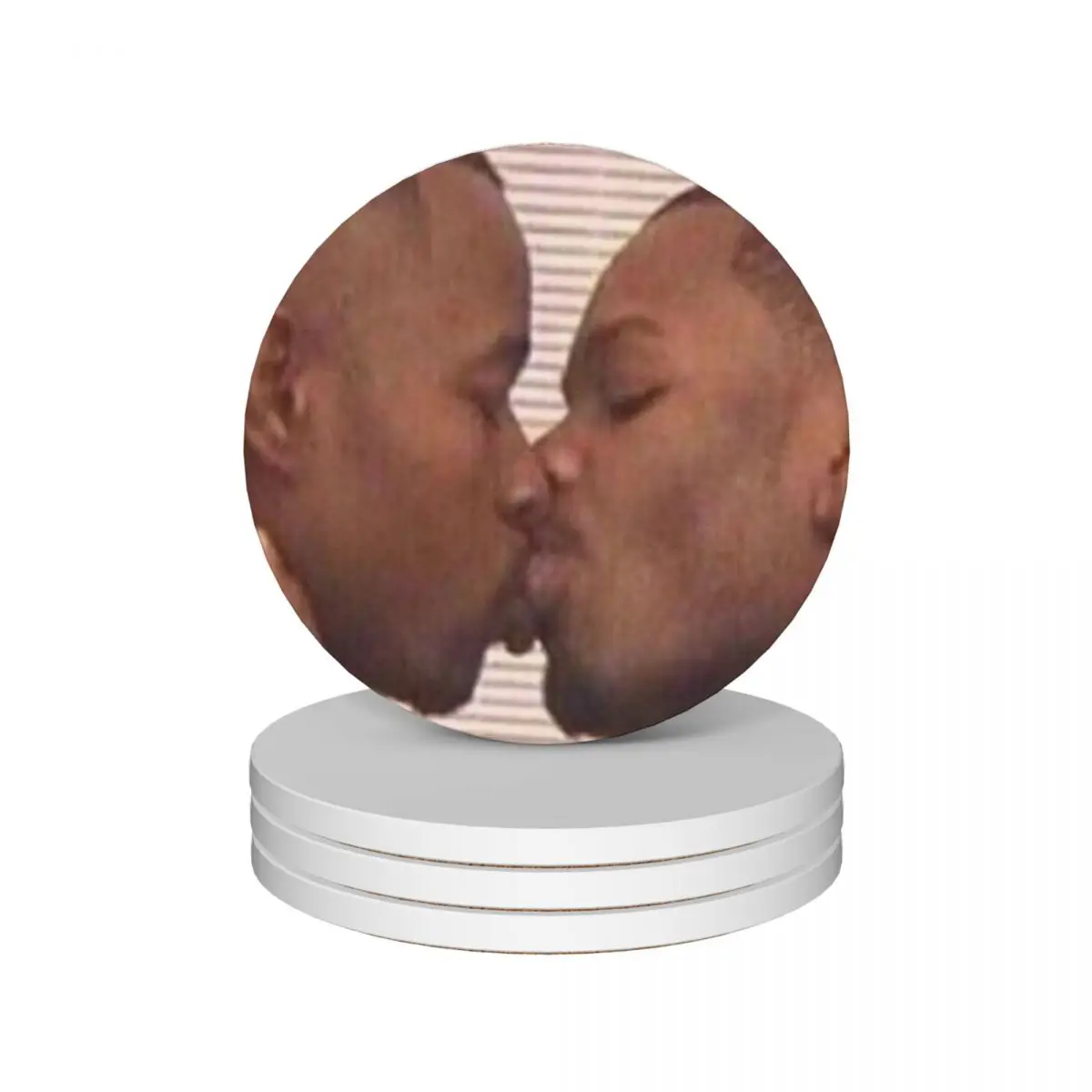 

black men kissing Ceramic Coasters (Set of 4) drink set ceramic stand holder set cute Coasters