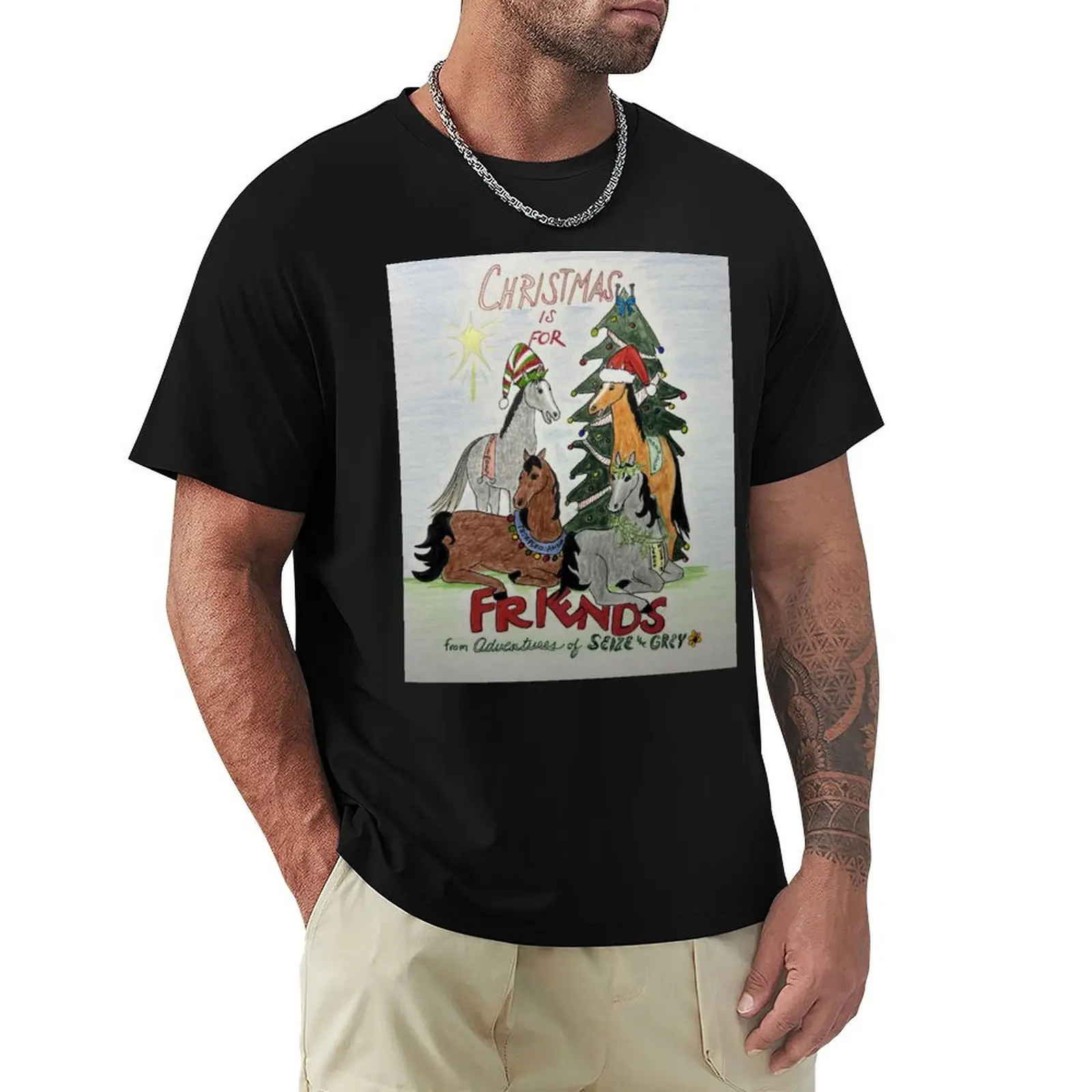 

Seize the Grey and friends Christmas T-Shirt hippie clothes tshirts personalised T-shirt men
