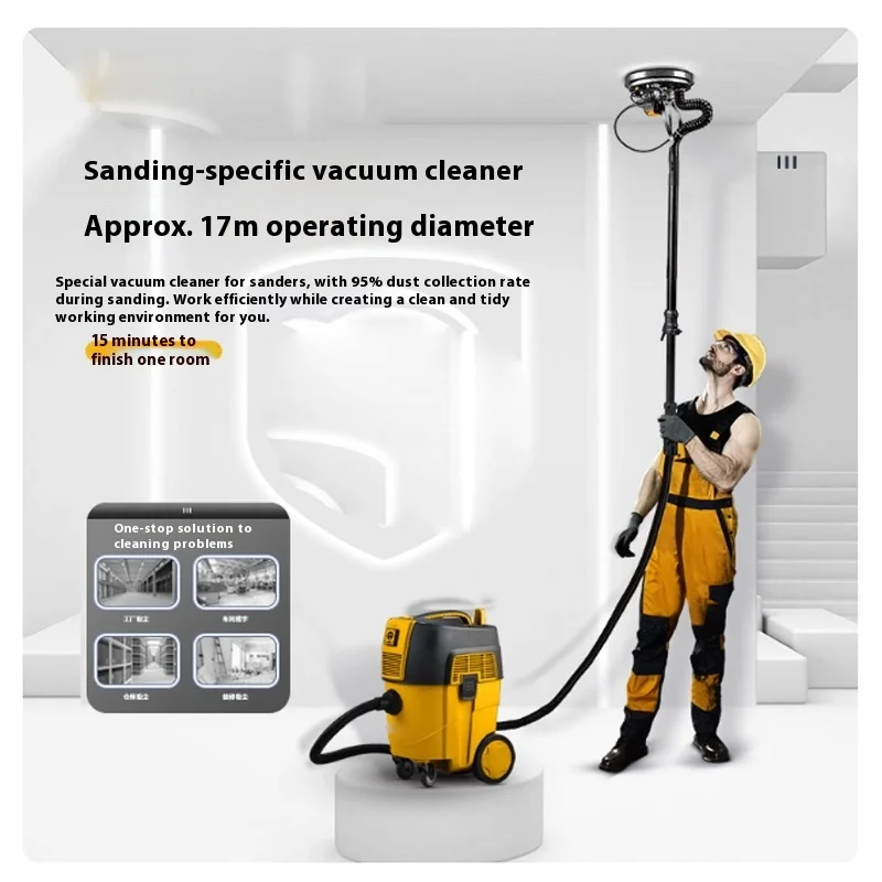 Vacuum Cleaner Powerful Automatic Shaking Dust Collector Dedicated Wall Polishing Machine High-power Linkage Dust Industrial