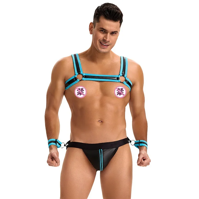 مثلي الجنس الهذيان تسخير الوثن الملابس الهذيان حزام الجنسي الصدر الرجال تسخير أحزمة قابل للتعديل BDSM الجسم عبودية قفص الأشرطة مجموعات #1