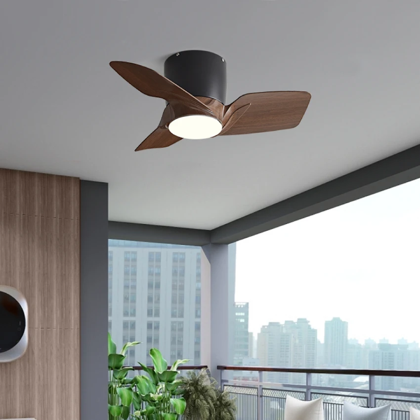 FUMANJIA 26&36 Inch Ceiling Fan Light, 3‑Blade ABS Inverter Reversible Motor Quiet LED Ceiling Fan Lamp for Living Room Bedroom
