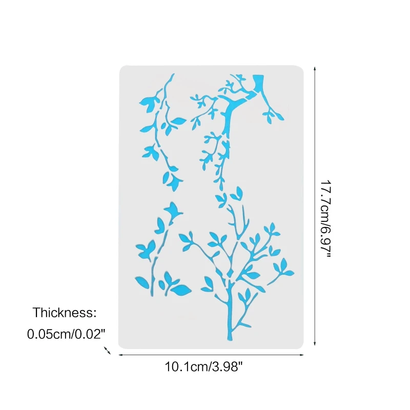 Burning Stencil Tree Branches Stainless Steel Metal Stencils Template for Wood Carving Drawing Engraving Project Dropship