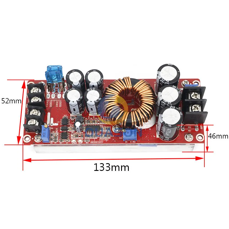 1200W 20A DC Converter Boost Step-up Power Supply Module IN 8-60V OUT 12-83V