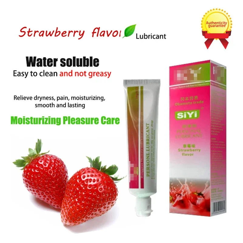 1 buah 50ML Peach/Strawberry/Apple/Cherry/Lychee rasa dapat dimakan pelumas berbasis air seks Anal Oral Gel seks Lube untuk pasangan dewasa