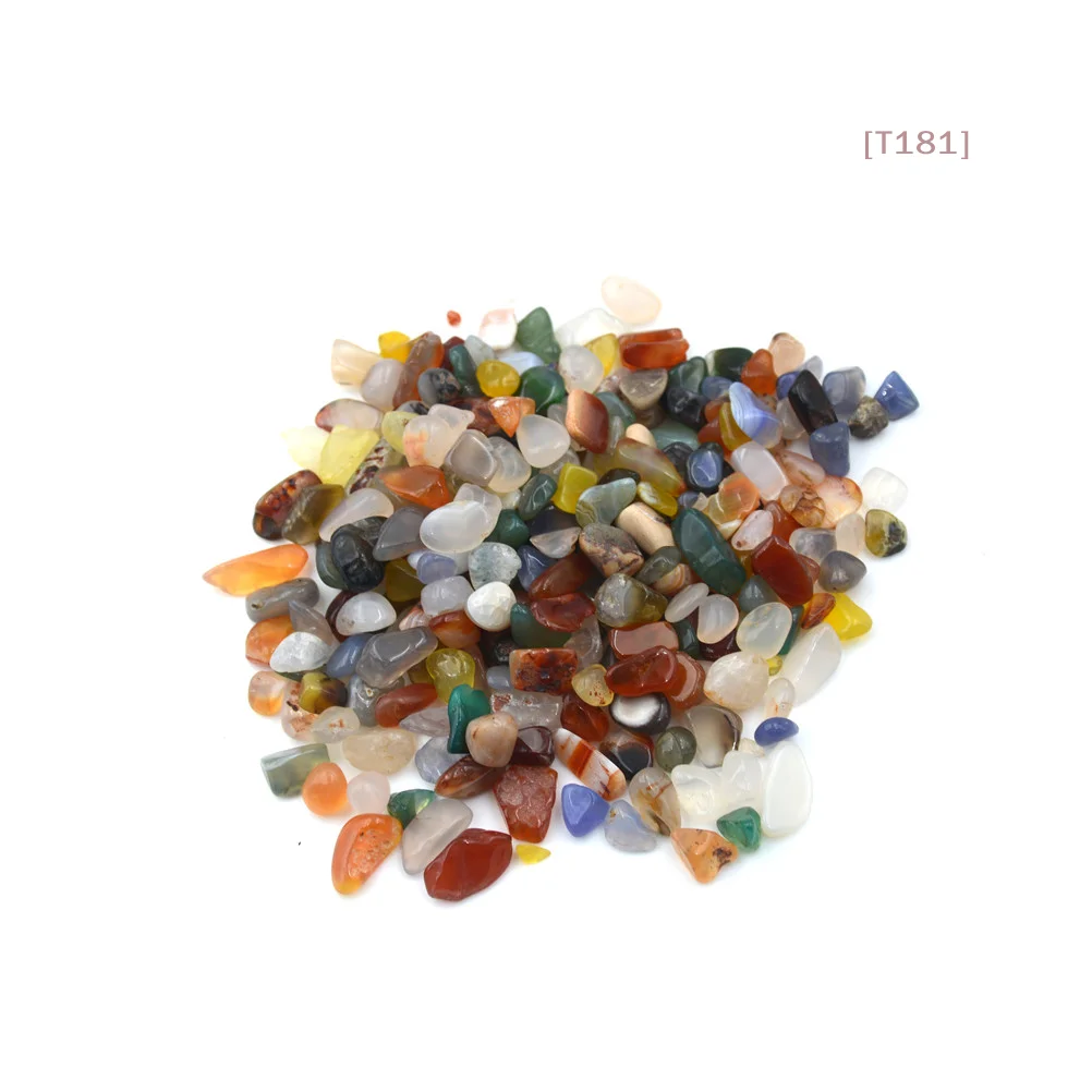[E] 50g Mixed Colors Natural Tumbled Agate Stone Gemstone Rock About 10mm Irregular