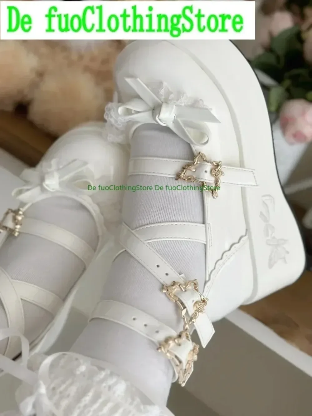 Defuo elegante lolita bonito plataforma muffin sapatos primavera e verão nova doce menina elegante cla boneca sapatos elegantes bombas y2k