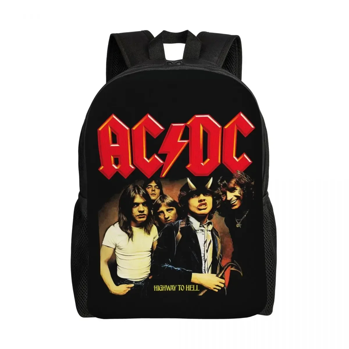 

Vintage Rock AC DC Travel Backpack Women Men School Laptop Bookbag Heavy Metal Music Band College Student Daypack Bags