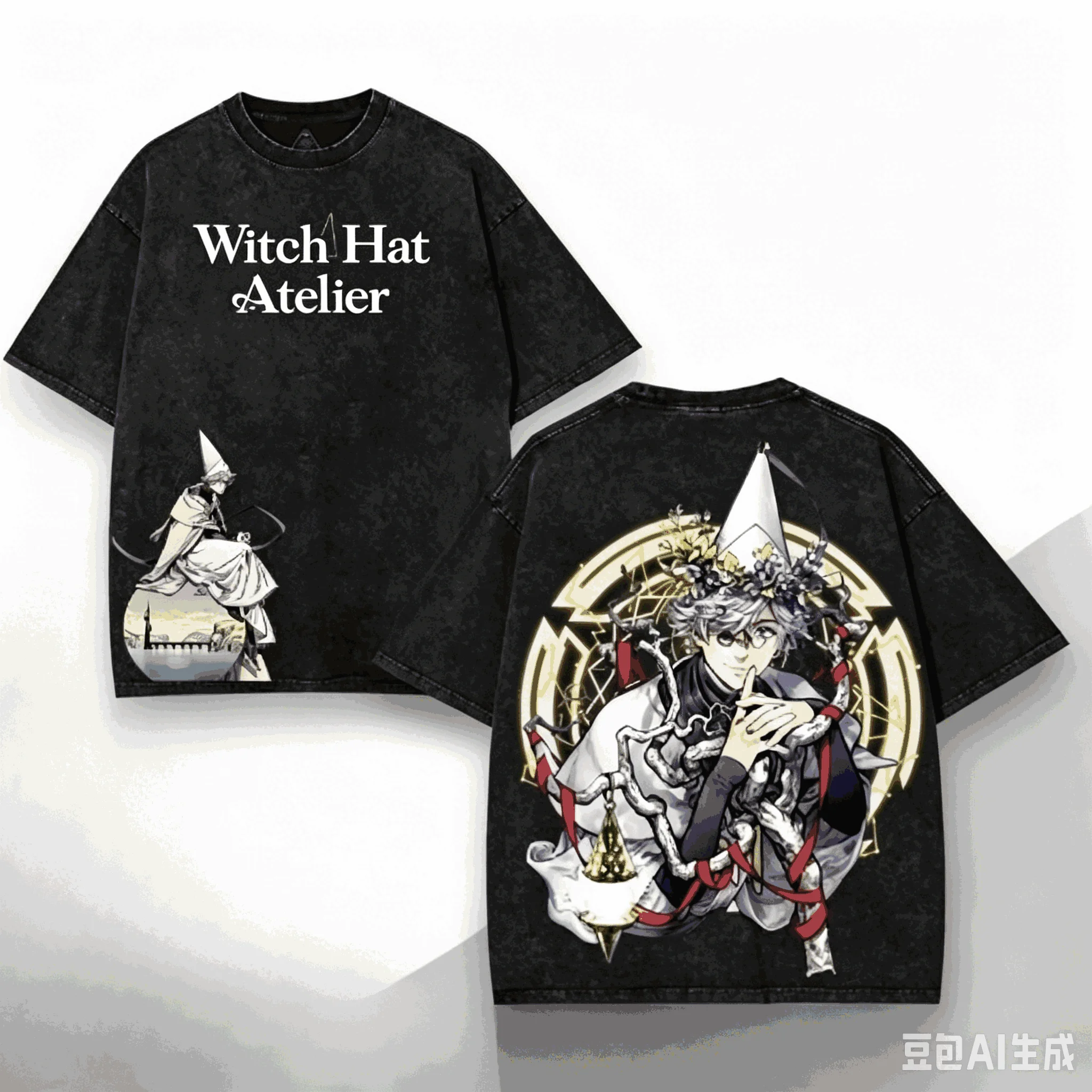 Witch Hat Atelier Washed T-shirt Anime Lover Harajuku New Model Oversized Vintage Loose Streetwear Classic Unisex high quality