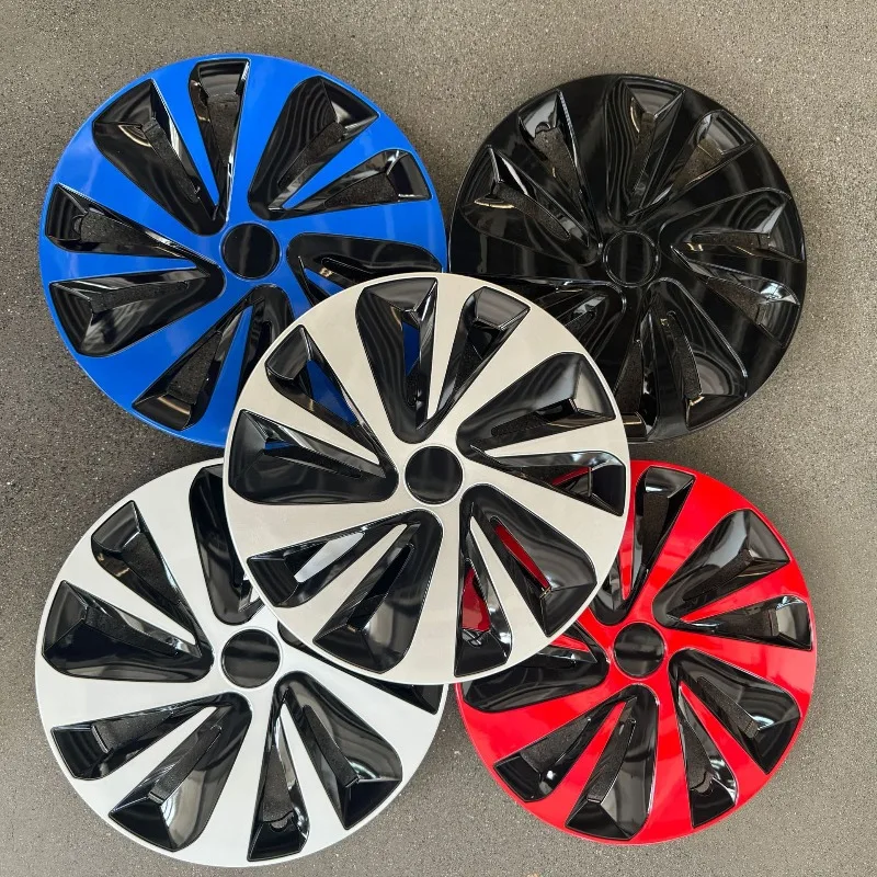 Universal 17 Inch Hubcaps Snap On Wheel Covers ABS Car Tire Rim Protector Decorative Ring Cover Set of 4