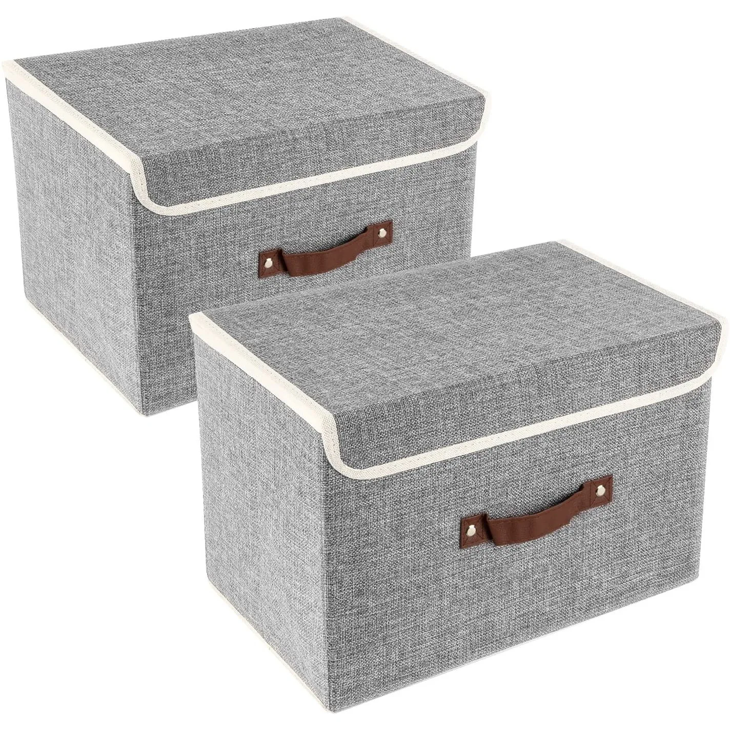 

Closet Organizer Storage Box, 24L Washable Fabric Storage Bins with Lids, Drawer Organizer for Clothes, Blankets, Toys Bedding