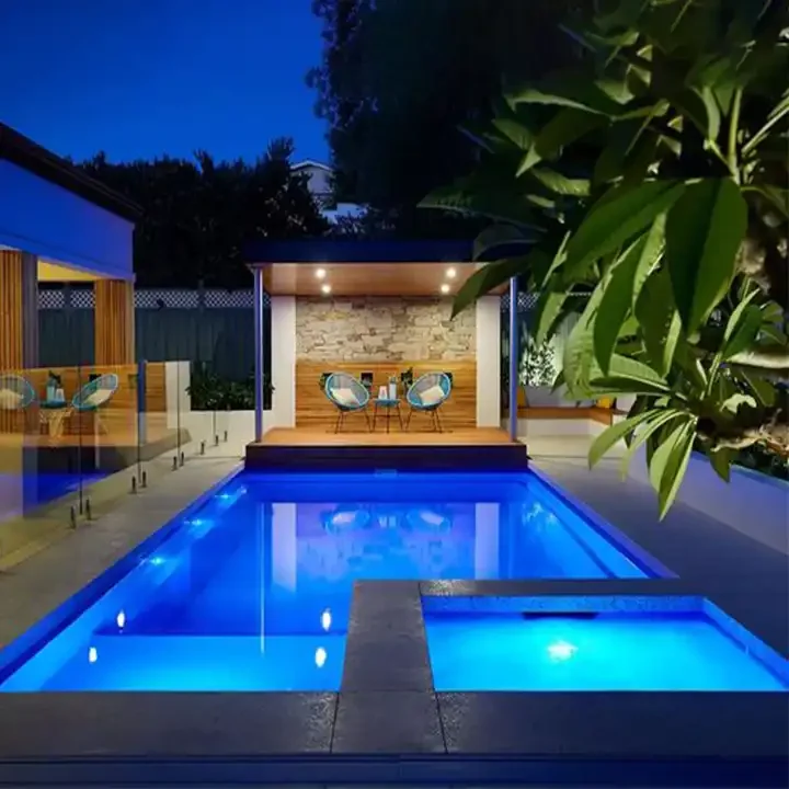 Factory Direct Large Custom Fiberglass Swim Spa Outdoor Villa Pool with Inground Feature Price for Family Use